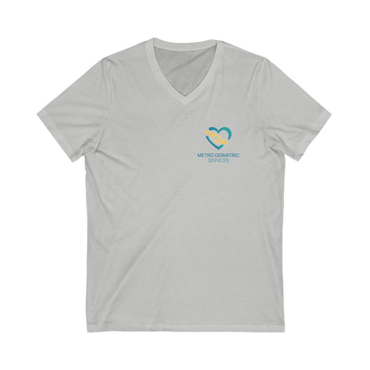 3XL Metro Geriatric V-Neck - Unisex Jersey Short Sleeve V-Neck Tee