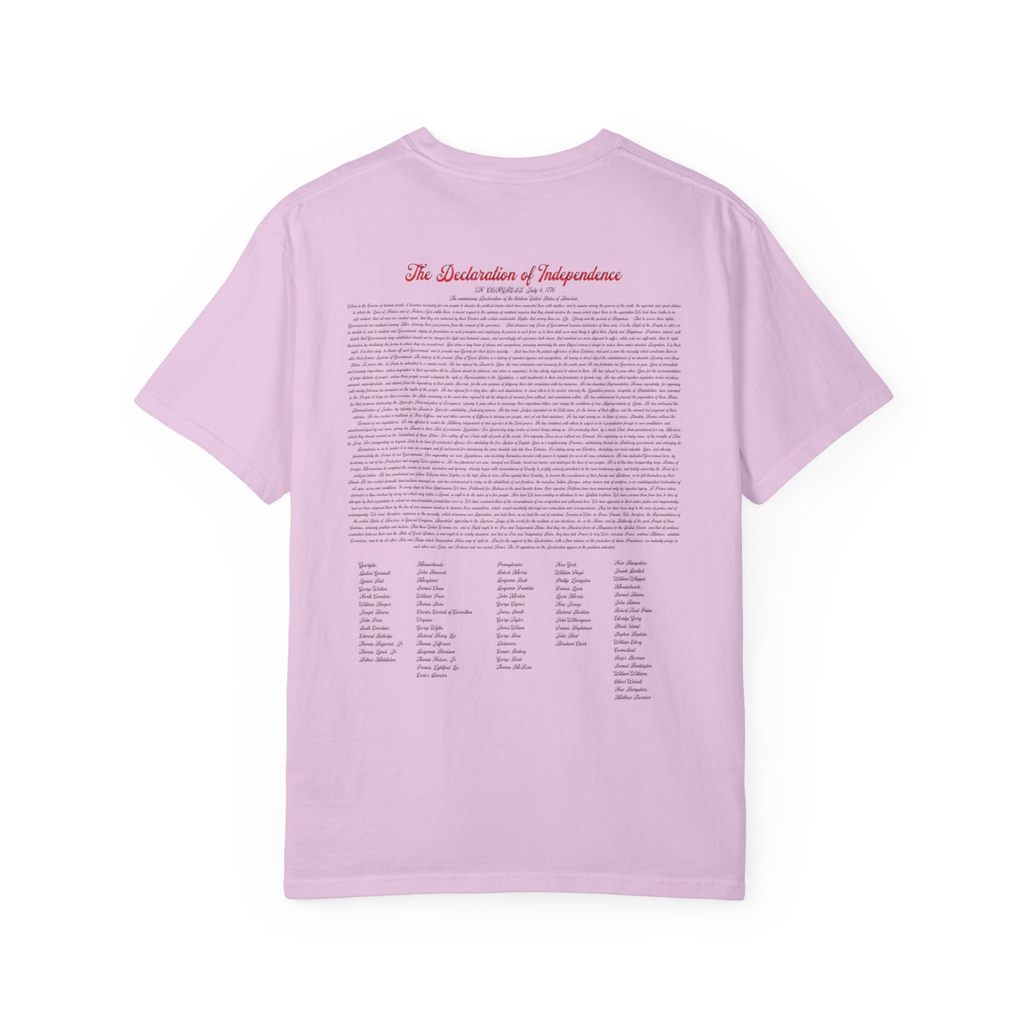 Freedom Est. 1776 T-Shirt — American Flag & Declaration of Independence Back Print