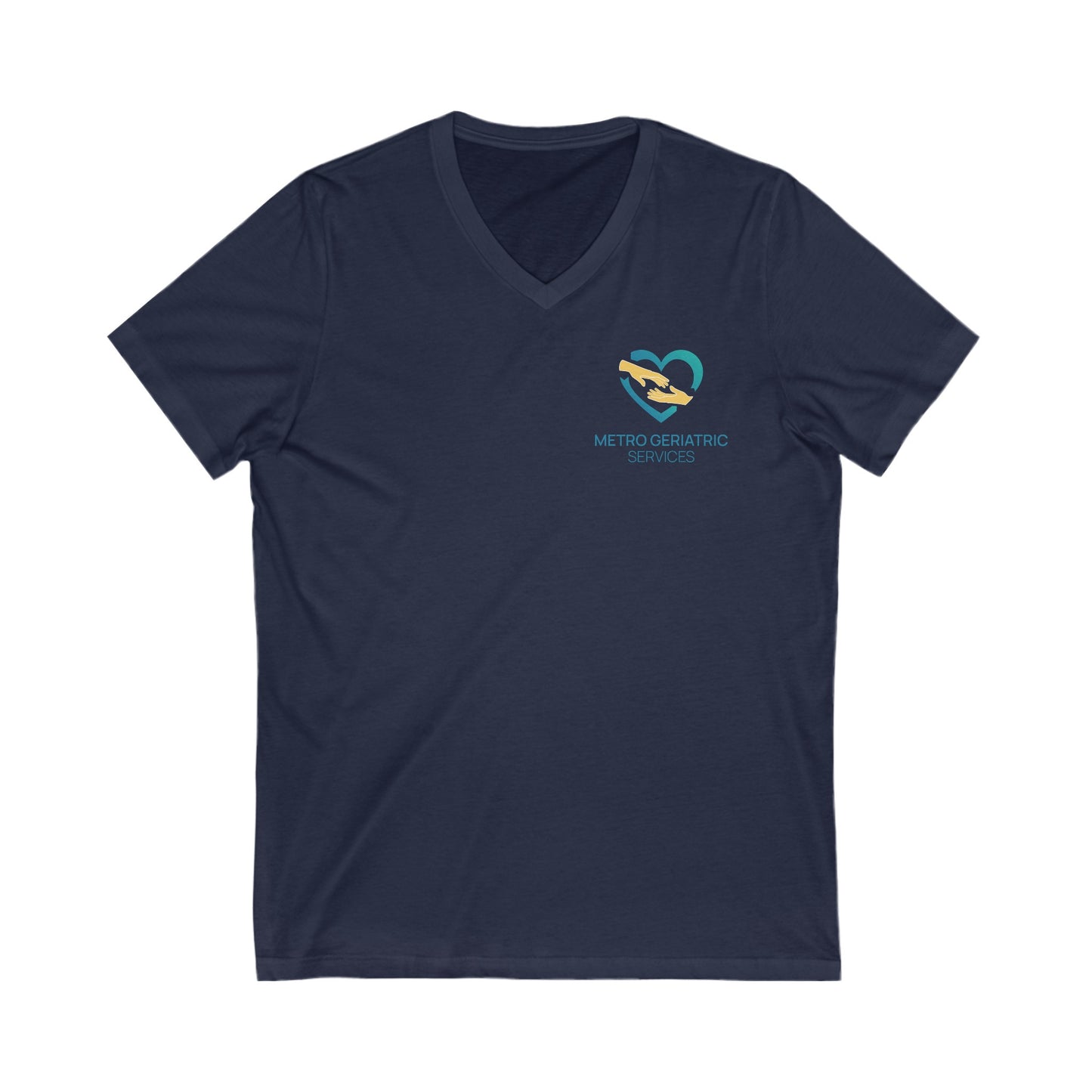 Metro Geriatric V Neck - Unisex Jersey Short Sleeve V-Neck Tee