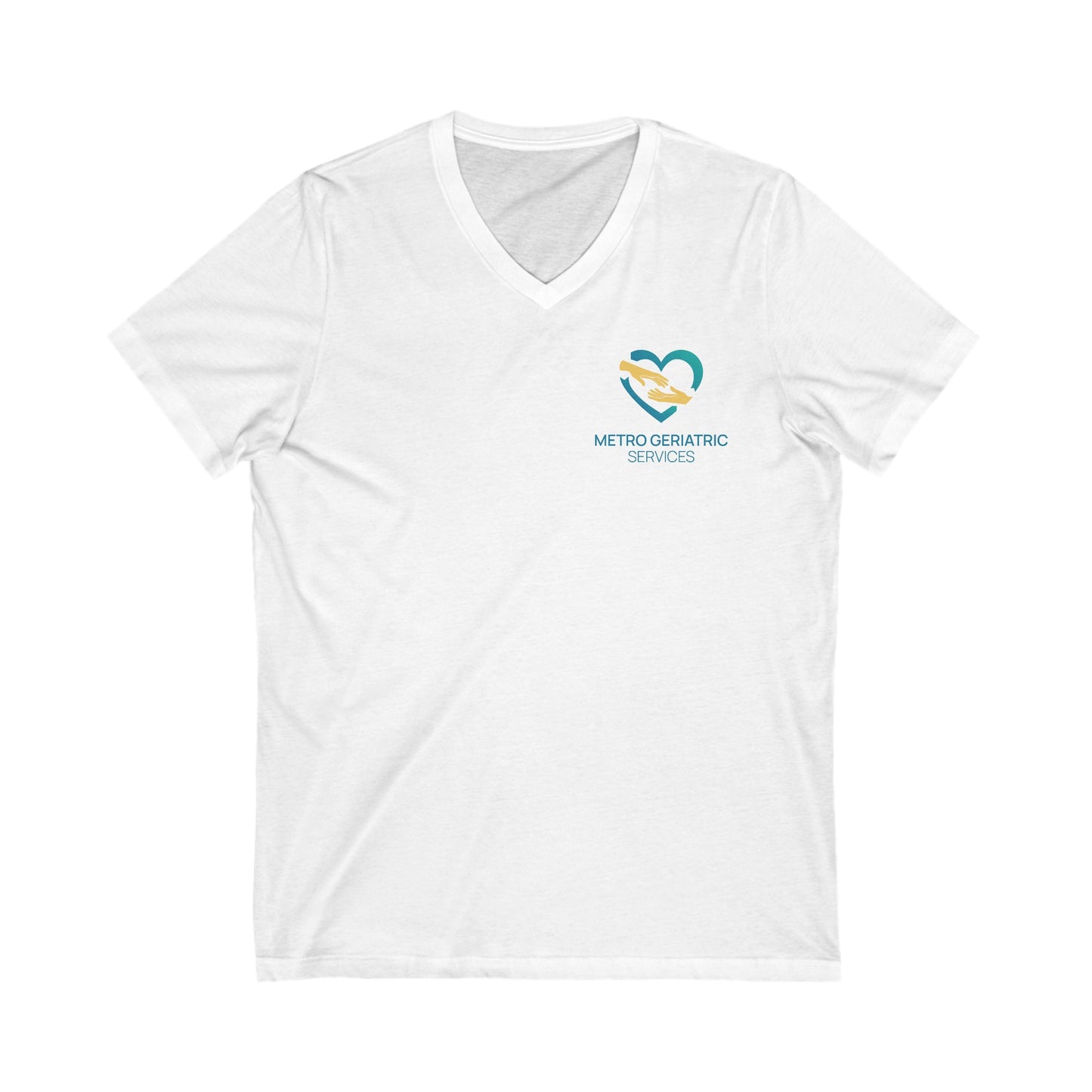 Metro Geriatric V Neck - Unisex Jersey Short Sleeve V-Neck Tee