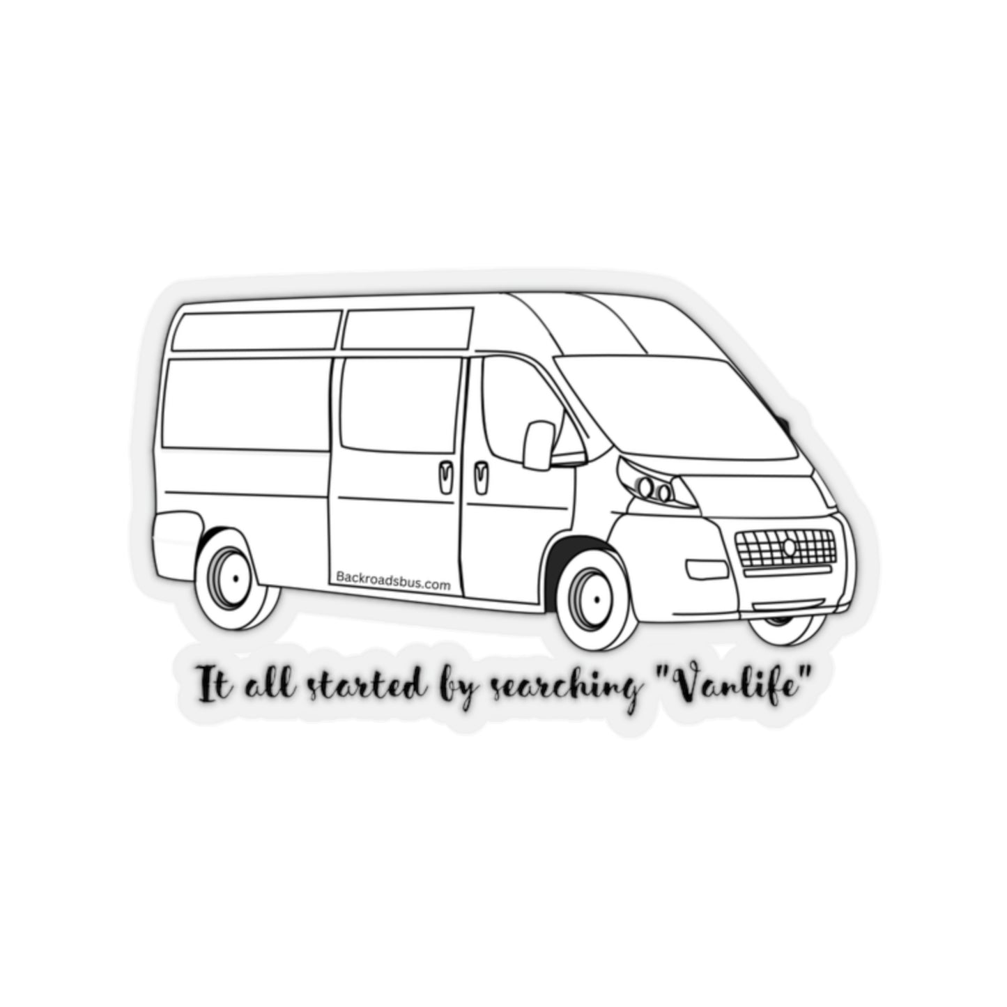 Vanlife sticker, van life, bus life, backroads